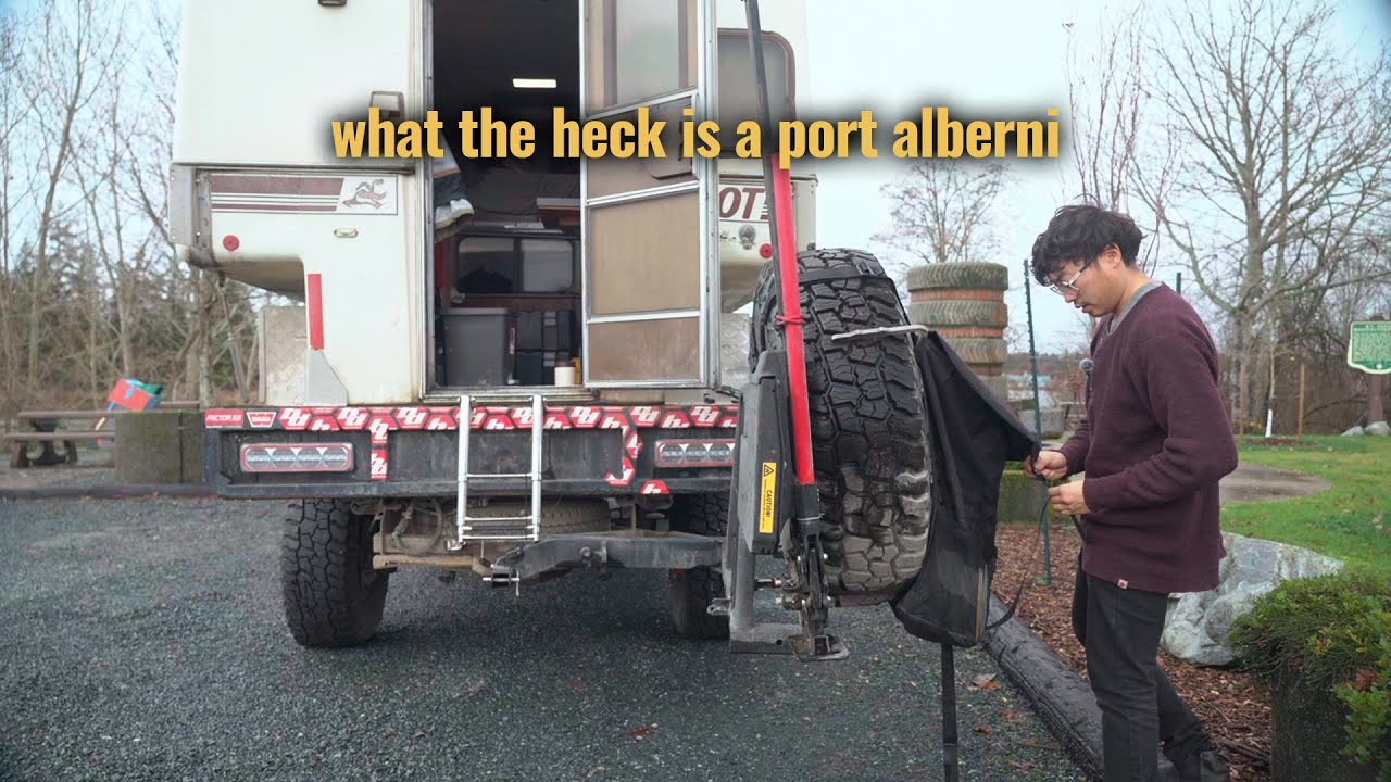 City camping with a truck camper and sprinter van - Vancouver Island