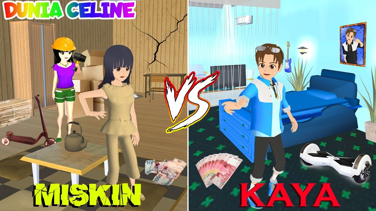 24 Jam Yuta Kamar Kaya💸VS Mio Kamar Miskin📦| Aiya Susanti Bantu Renovasi | Sakura School Simulator