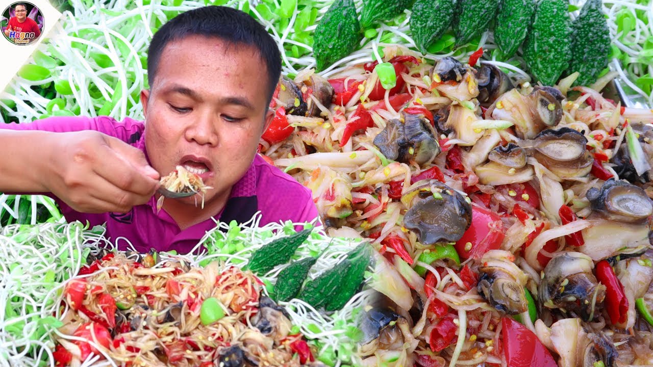 ส้มตำหัวหอยเชอรี่ใหญ่กรุบๆ แกล้มมะระขี้นกแซ่บขมอ่ำหล่ำคือเก่า