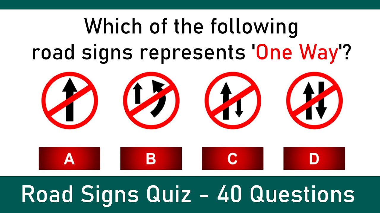 Road Signs - Quiz | 40 Questions | India Driving License Test Questions | Learner License