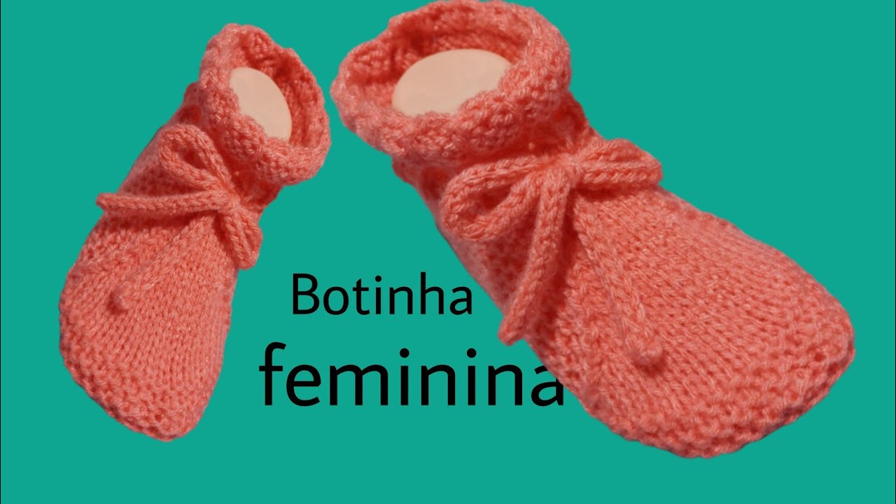 Botinha de tricô adulto
