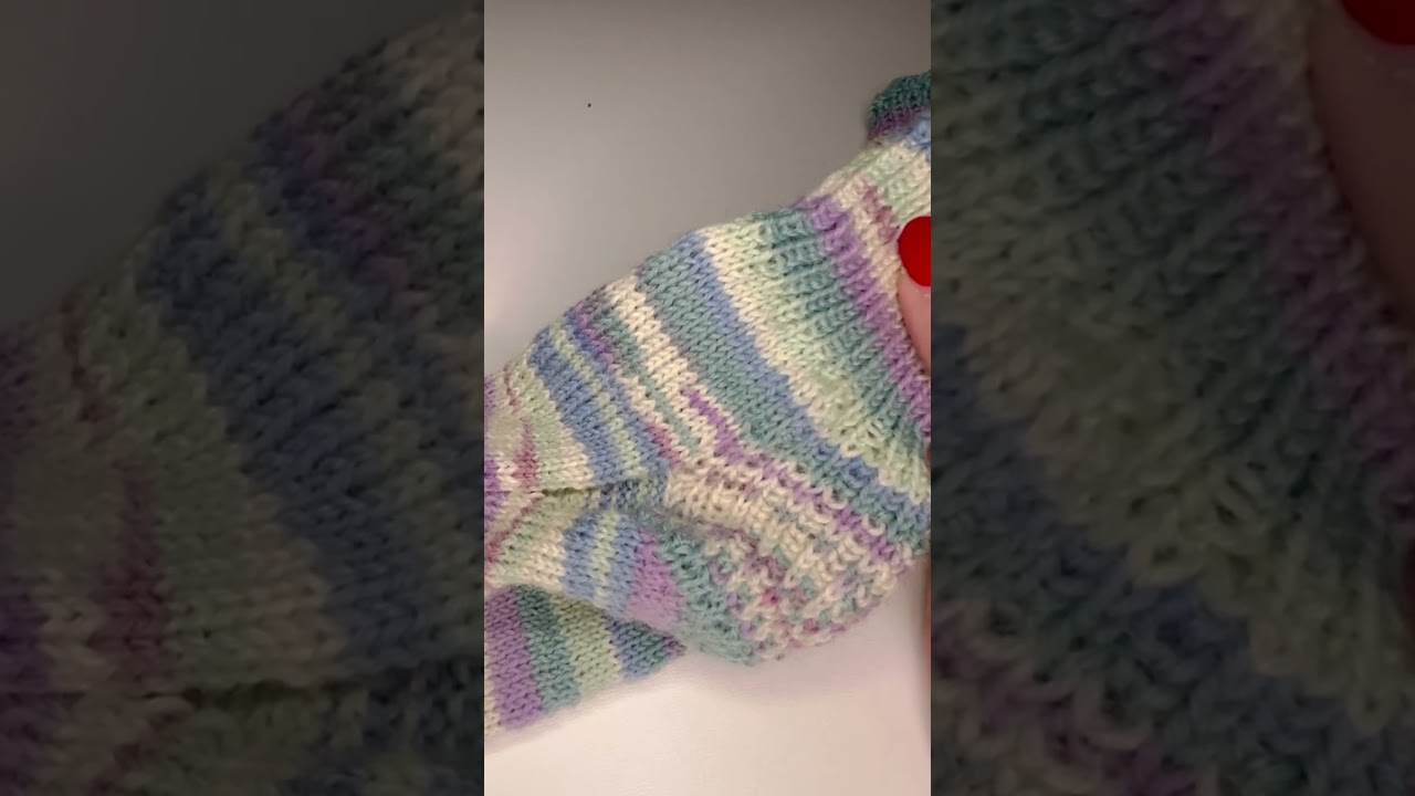 Pletení ponožek vychytávka pro větší pružnost #katrincola #pletení #pletenie #knitting