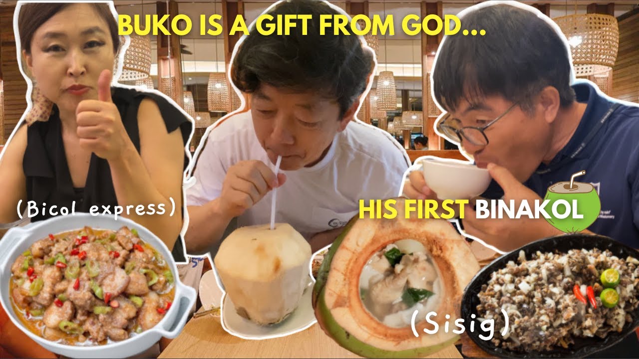 Korean Pastor Tries Famous Filipino Cuisines 🇵🇭  *Obsessed with Binakol !* 🥥