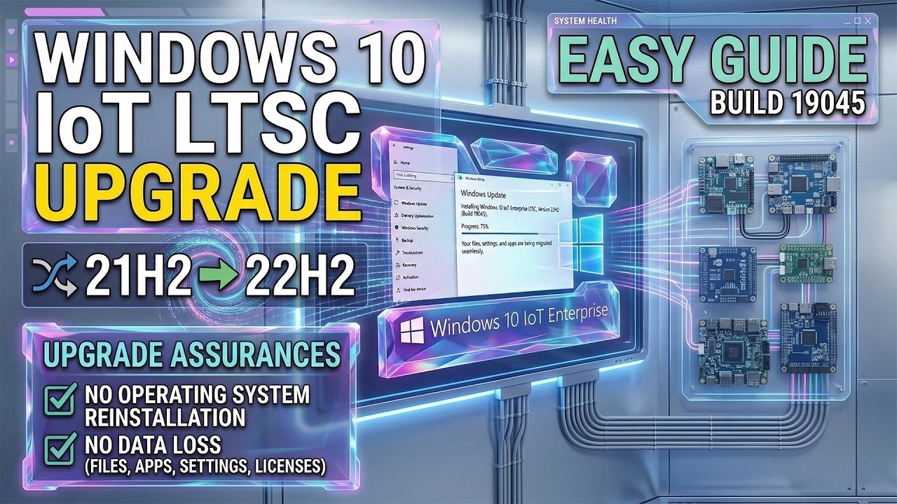 Upgrade Windows 10 IoT Enterprise LTSC 21H2 to 22H2 WITHOUT Reinstalling & No Data Loss(Build 19045)