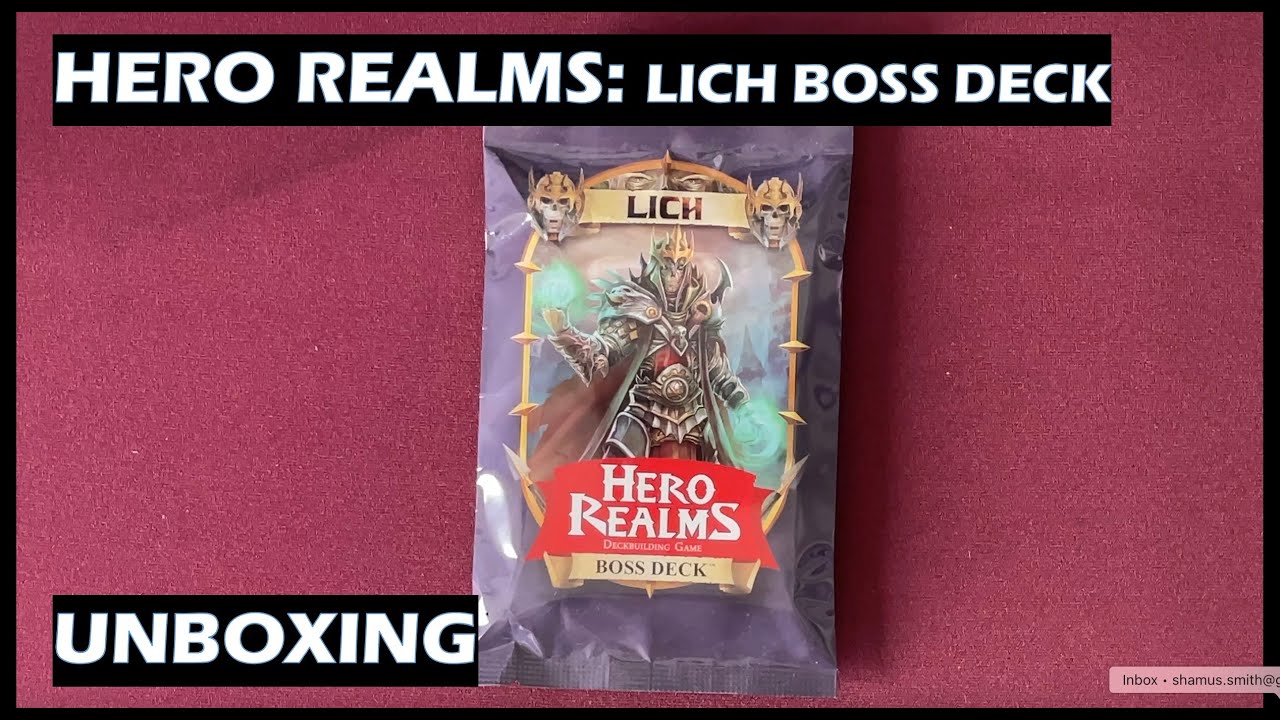 Unboxing Lich Boss Deck Hero Realms Deck Building card game