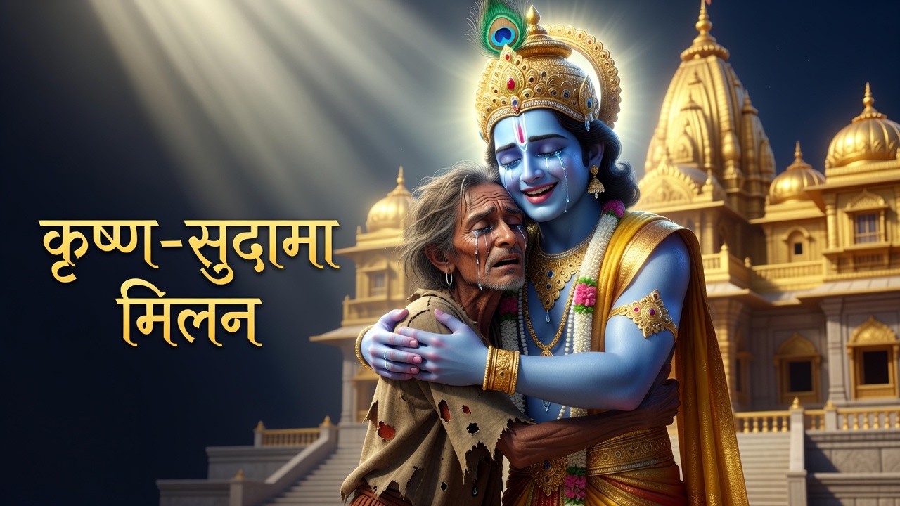 “गरीब सुदामा जब कृष्ण से मिले… जो हुआ वो चौंका देगा! 😳✨” #KrishnaSudama #RusuShortTV