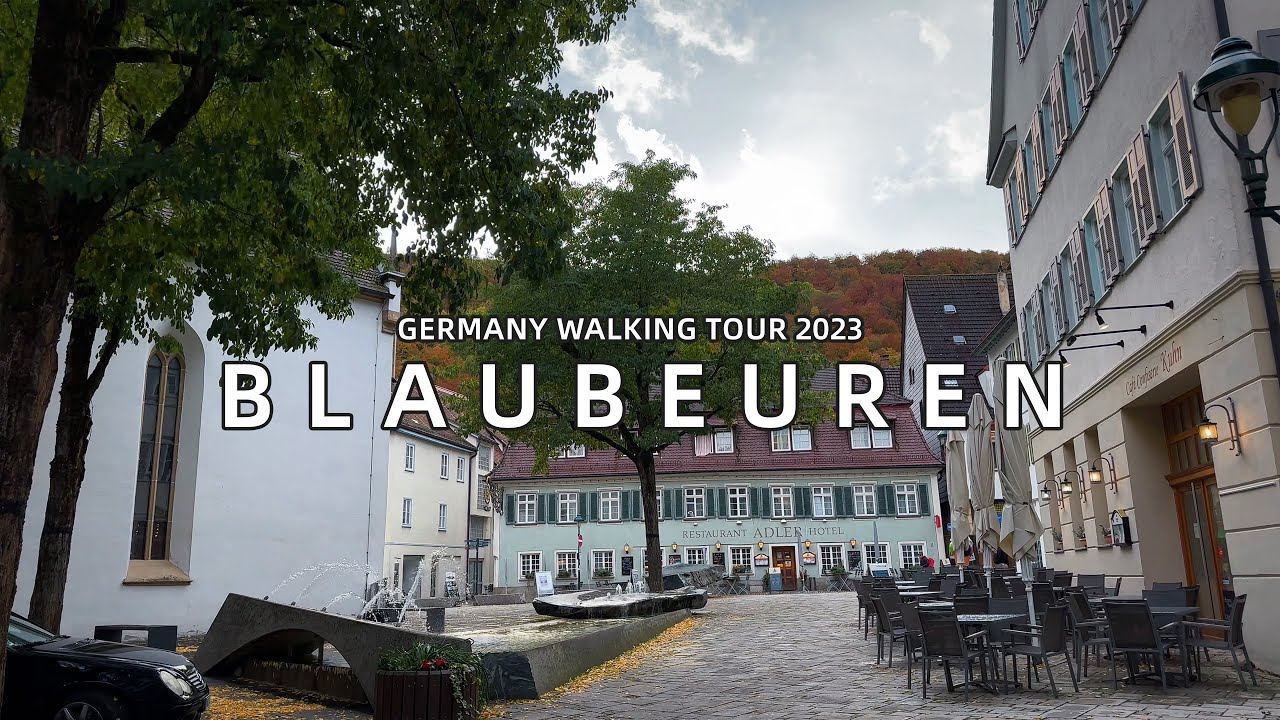 4K | Blaubeuren, Deutschland ,pov citywalk 2023 autumn
