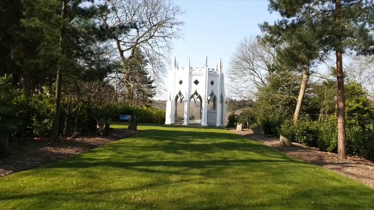 Video tour of Painshill with commentary. Fir walk,  the Amphitheatre and the Gothic Temple