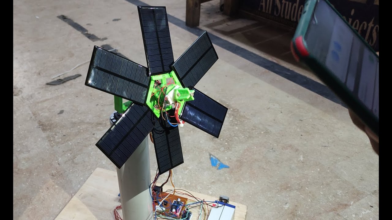 Automatic sunlight detecting Sunflower solar system | Dual Axis Solar Tracker