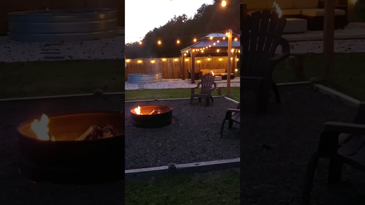 My favorite DIY! My Backyard oasis. We enjoy this space in all the seasons!