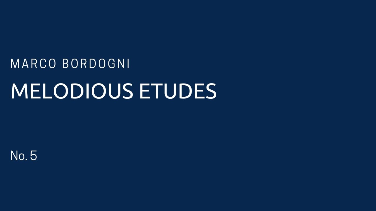 Marco Bordogni  - Melodious Etudes No. 5 (piano accompaniment)