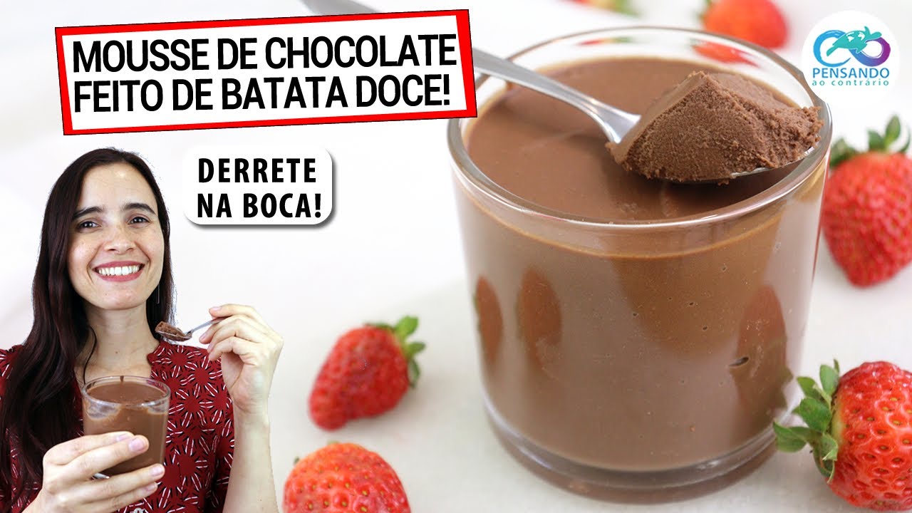 MOUSSE QUE PARECE TRUFA FEITO COM BATATA DOCE! MAIS SAUDÁVEL, DERRETE NA BOCA!