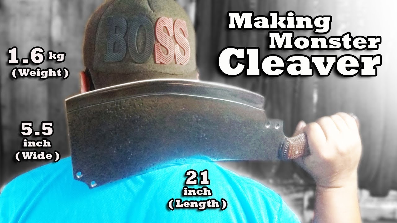 ♻️ Making Monster Meat Cleaver - The BoneCrusher | Cara Buat Pisau Gergasi