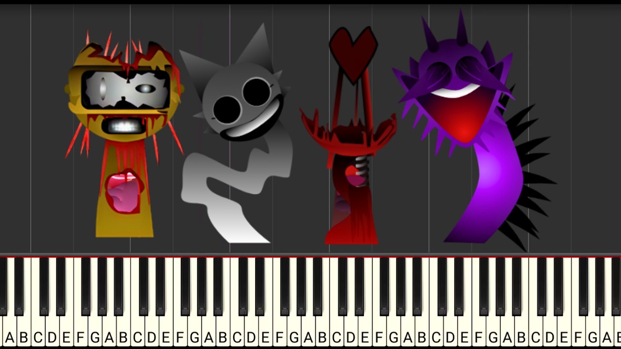 Sprunki Phase 8 Into Piano (Incredibox Sprunki) -  Piano Tutorial