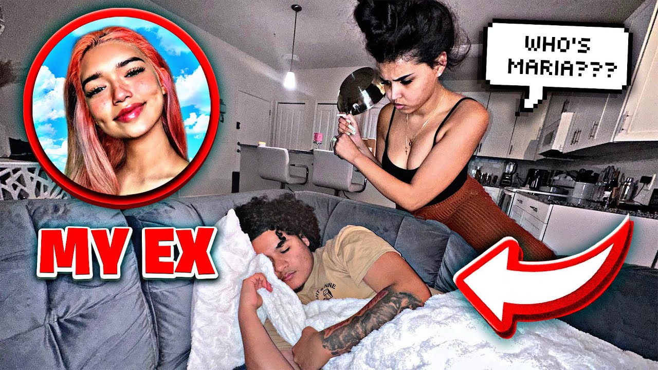 SAYING ANOTHER GIRL'S NAME IN MY SLEEP PRANK!! *SHE WENT CRAZY*