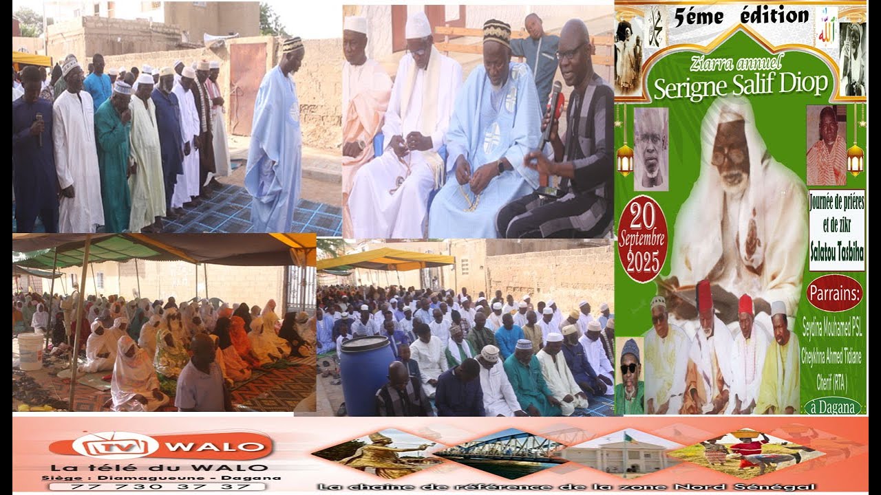 🔴DAGANA: 5éme édition Ziarra Serigne Salif Diop / Salatou Tasbihi / 20 Septembre 2025