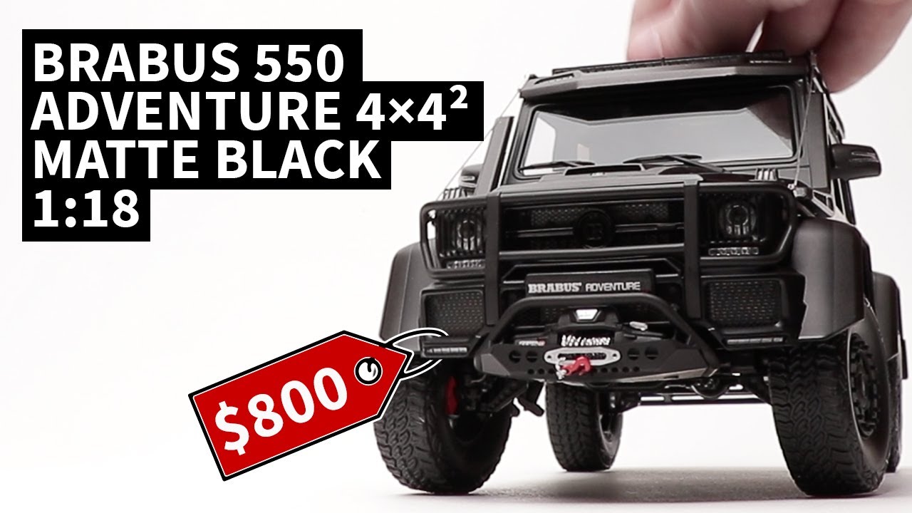 The $800 Model Car: Brabus 550 Adventure Mercedes-Benz G 500 4×4² Matt Black 1:18