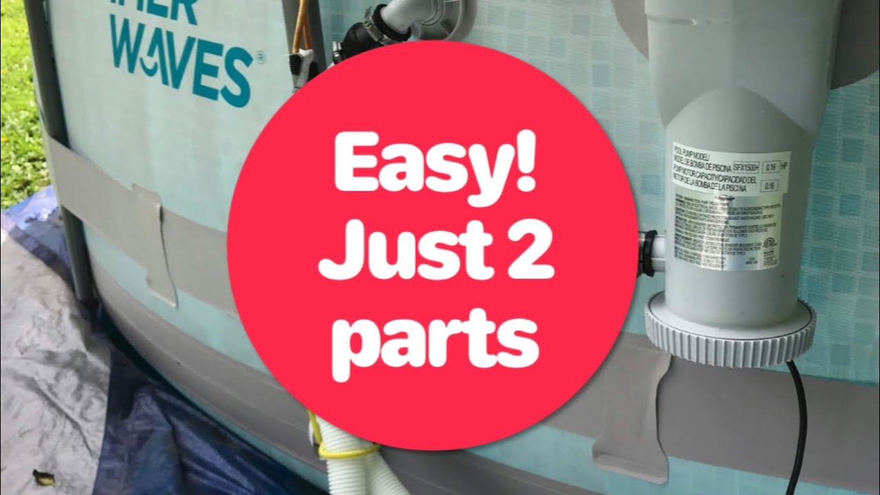 Summer Waves to Intex Sand Filter with just 2 parts!