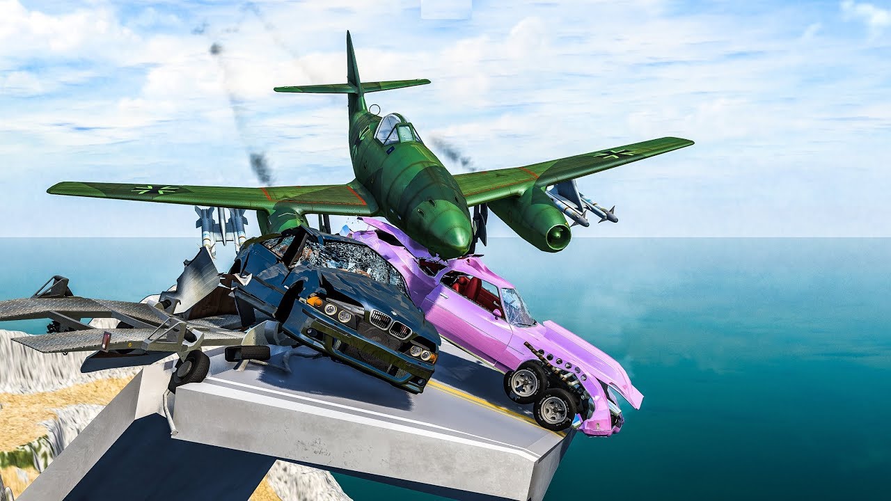 COLLAPSING BRIDGE PILEUP CRASHES #2 - BeamNG Drive Gameplay