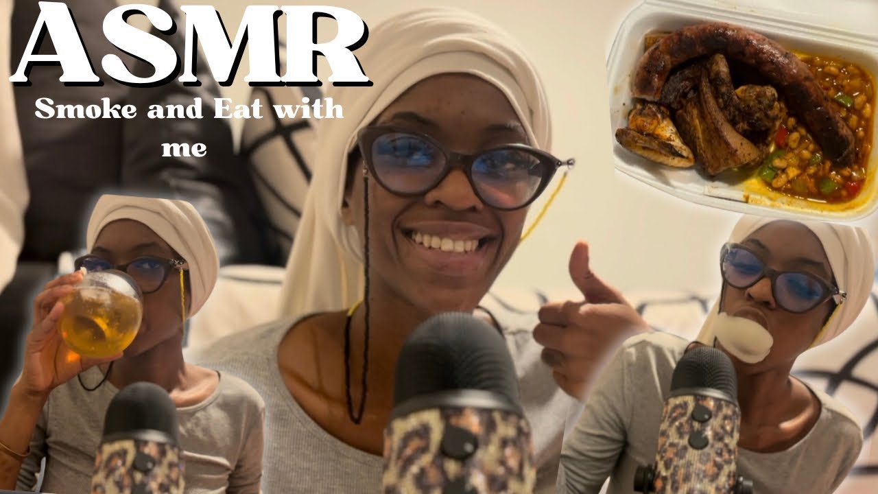 ASMR || SMOKE 🍃and EAT WITH ME : South African Pap and Braai 🔥
