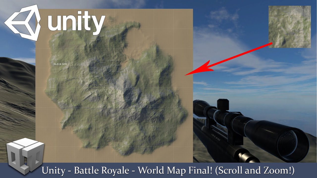Unity - Battle Royale - World Map Final! (Scroll and Zoom, Free Script)!