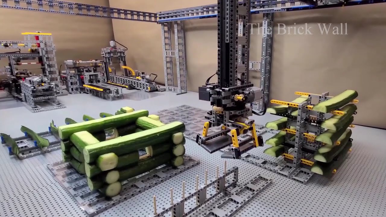 LEGO uses 18 Cucumbers to build real Log House