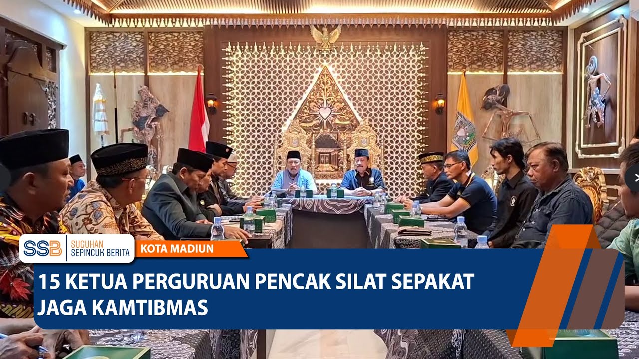 KOTA MADIUN – 15 Ketua Perguruan Pencak Silat Sepakat Jaga Kamtibmas