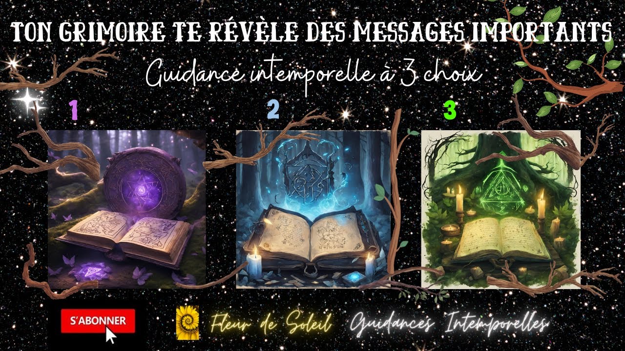 TON GRIMOIRE TE REVELE DES MESSAGES IMPORTANTS - Guidance intemporelle à 3 choix