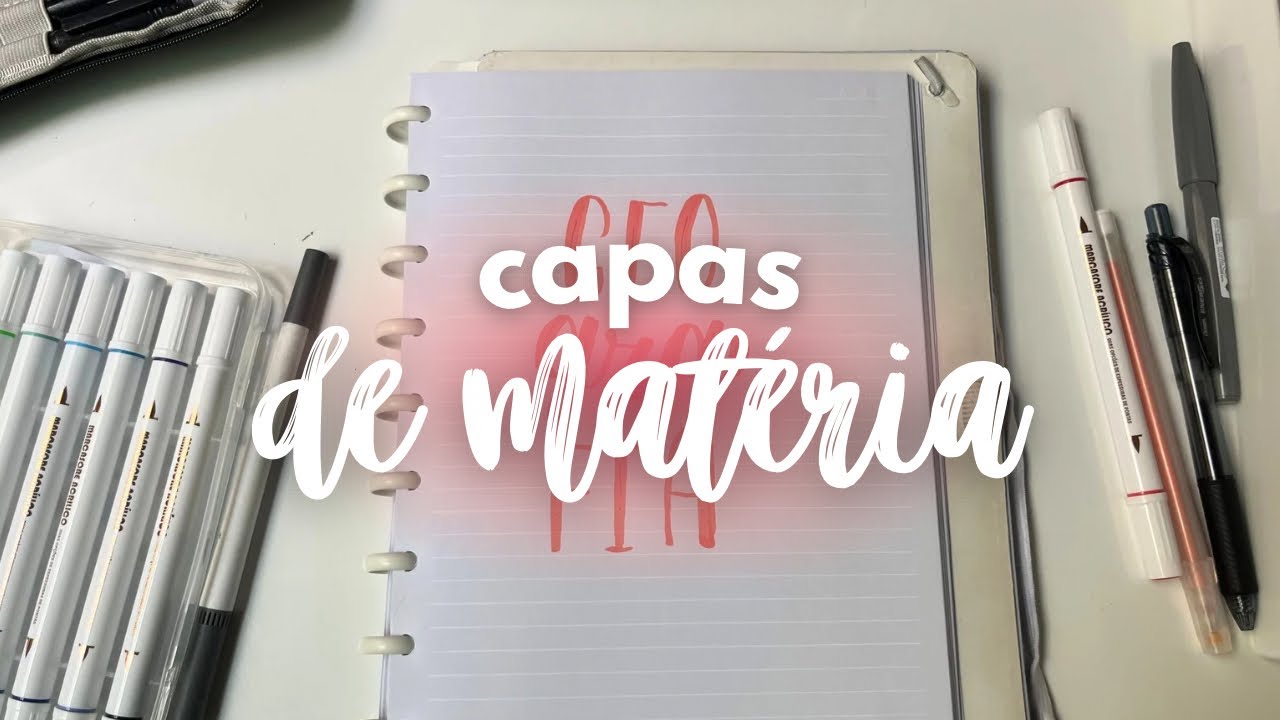 ORGANIZANDO MEU CADERNO | capas de matérias lindas e fáceis 🌷