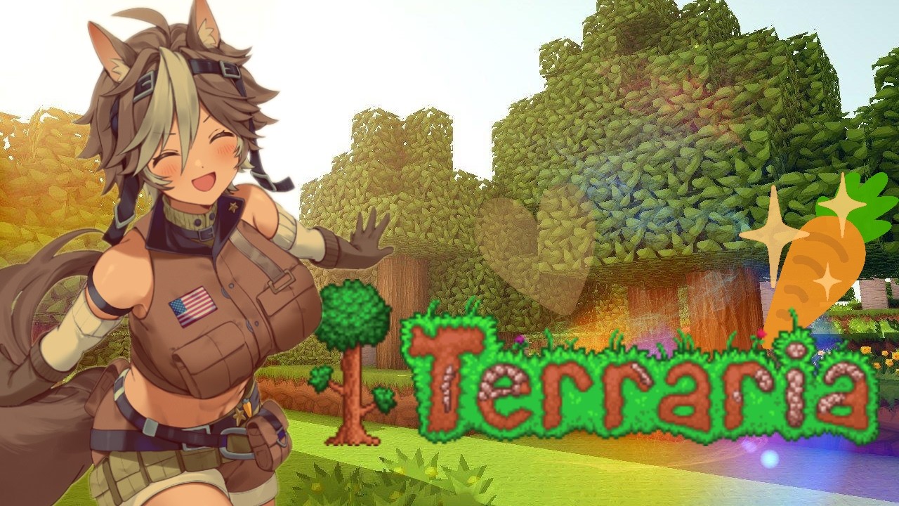 [TERRARIA] the horse grazes in the great grassy landscape once more || Tomoe Umari