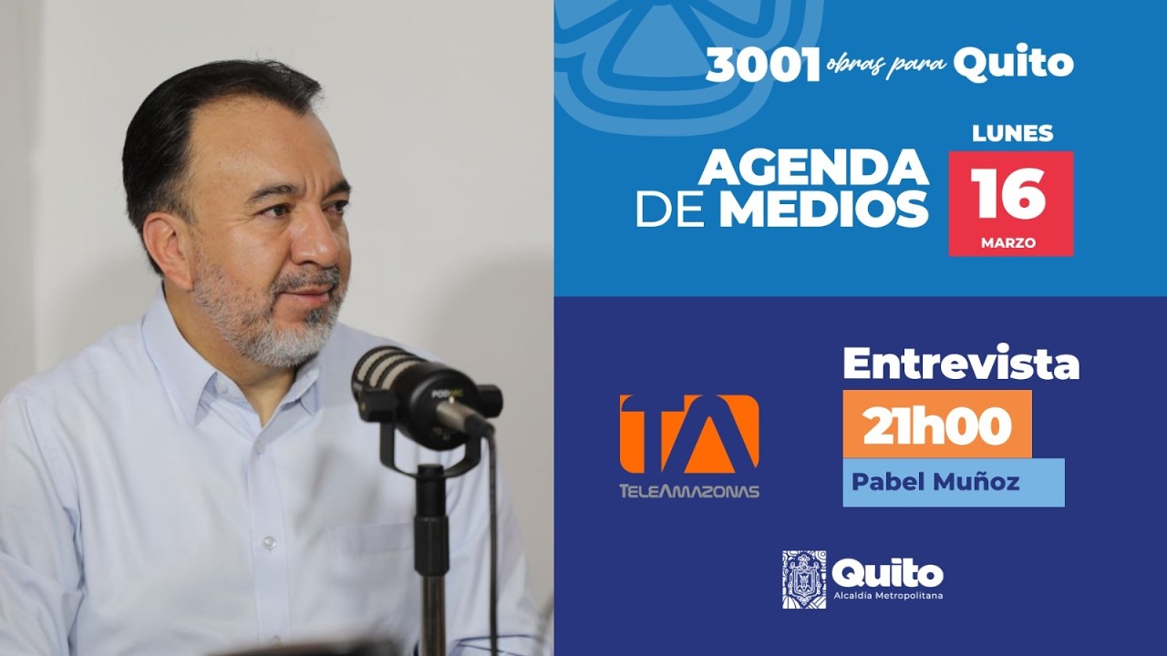 🎙️ #PabelEnMedios | Sigue en vivo 🔴 la entrevista de Pabel Muñoz, alcalde de Quito.