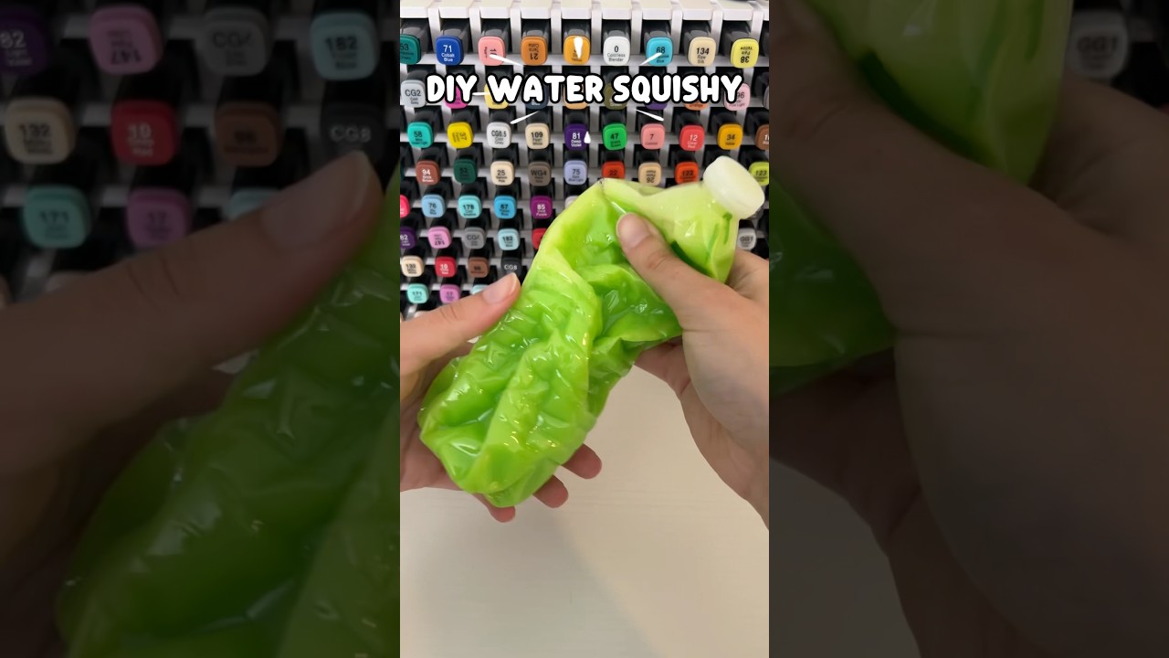 DIY Water Bottle Squishy 💦 #diy #squishy #bottle #asmr #thingstodo #papersquishy