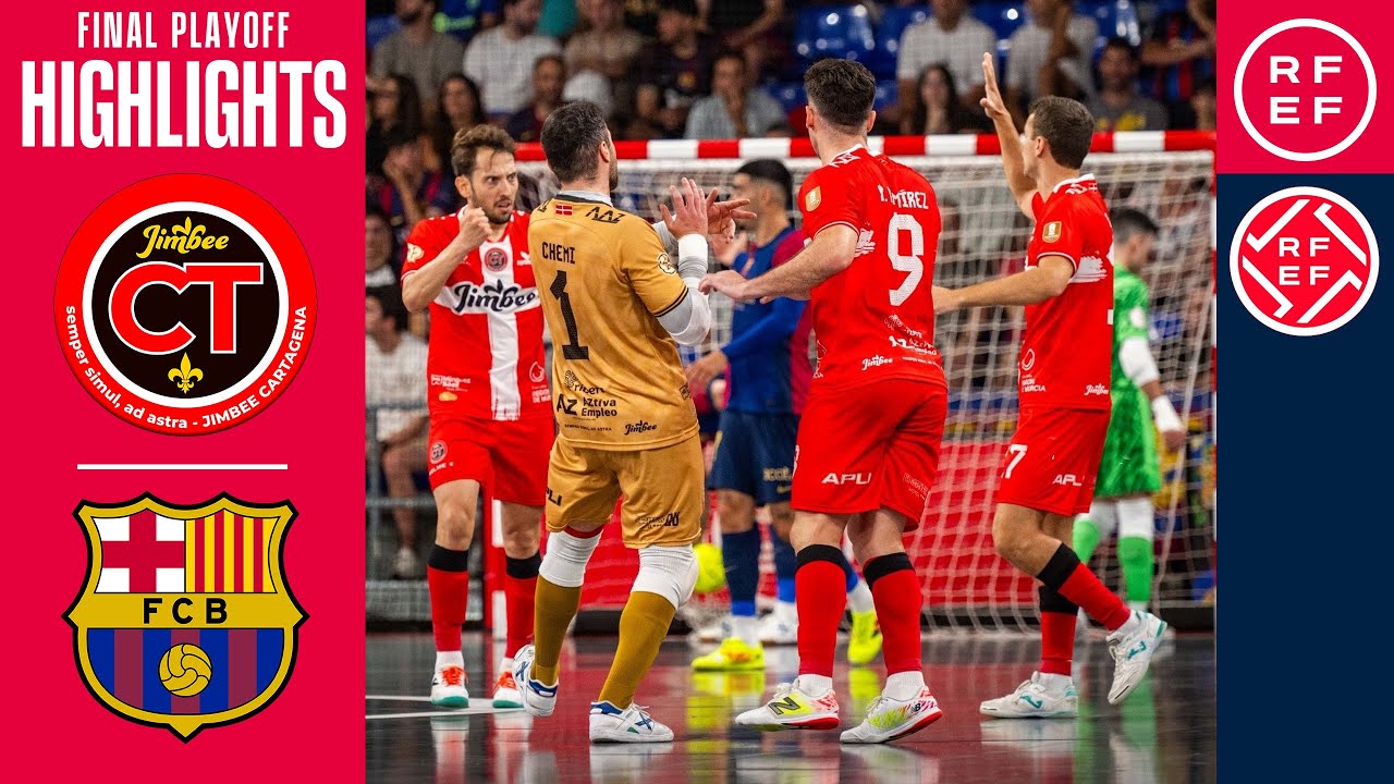 Resumen #PrimeraDivisiónFS Jimbee Cartagena Costa Cálida 3-2 Barça | Final playoff -3er partido