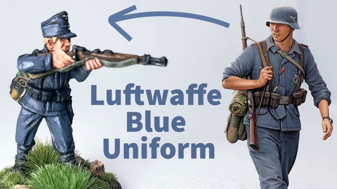 How to Paint 28mm WW2 Luftwaffe Blue Uniforms | Bolt Action