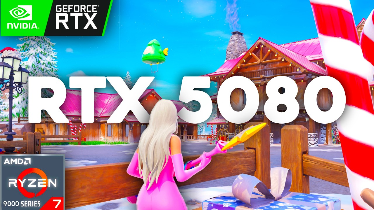RTX 5080 | Ryzen 7 9800X3D | Fortnite Battle Royale Глава 7 Режим производительности