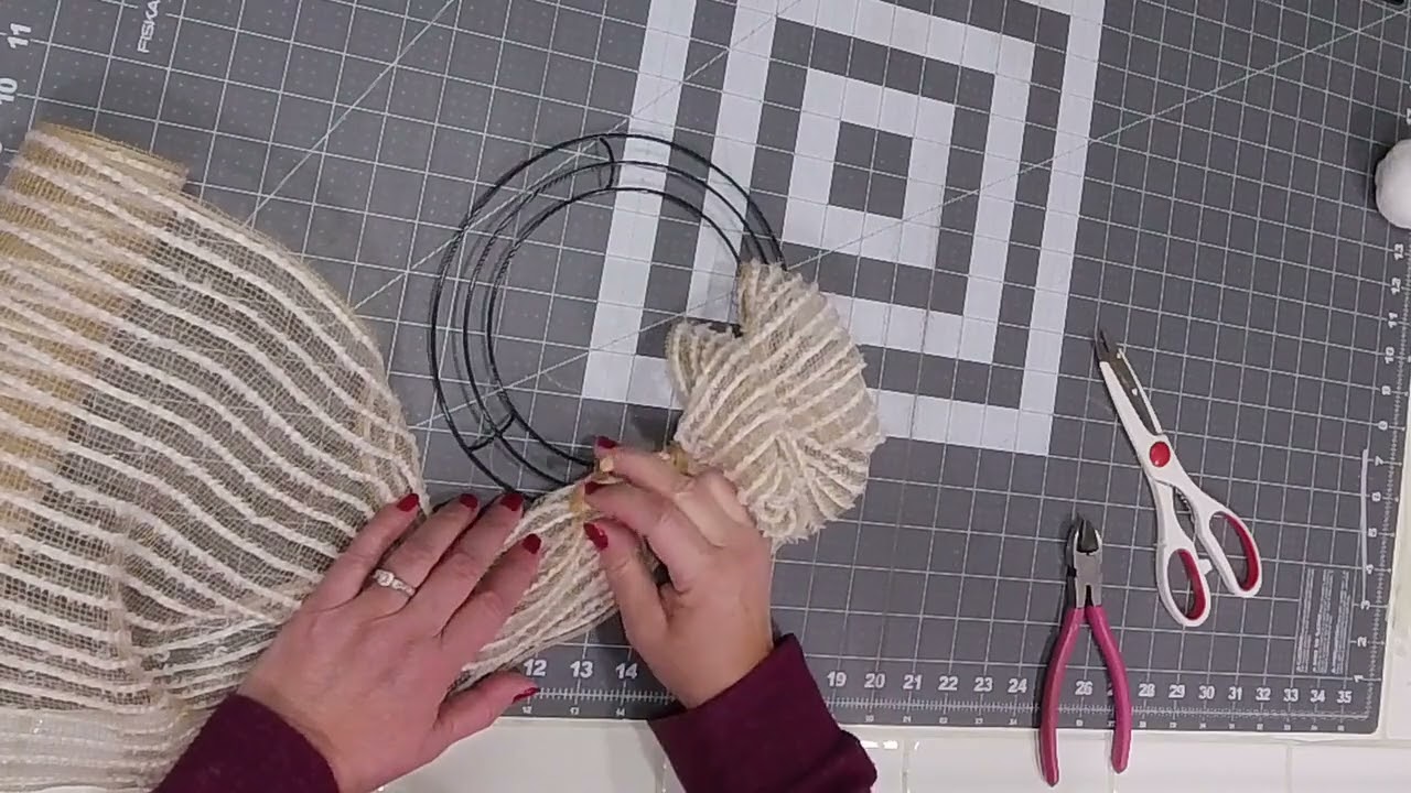 How to Make a Deco Mesh Spring Bubble Bunny Wreath Making Tutorial