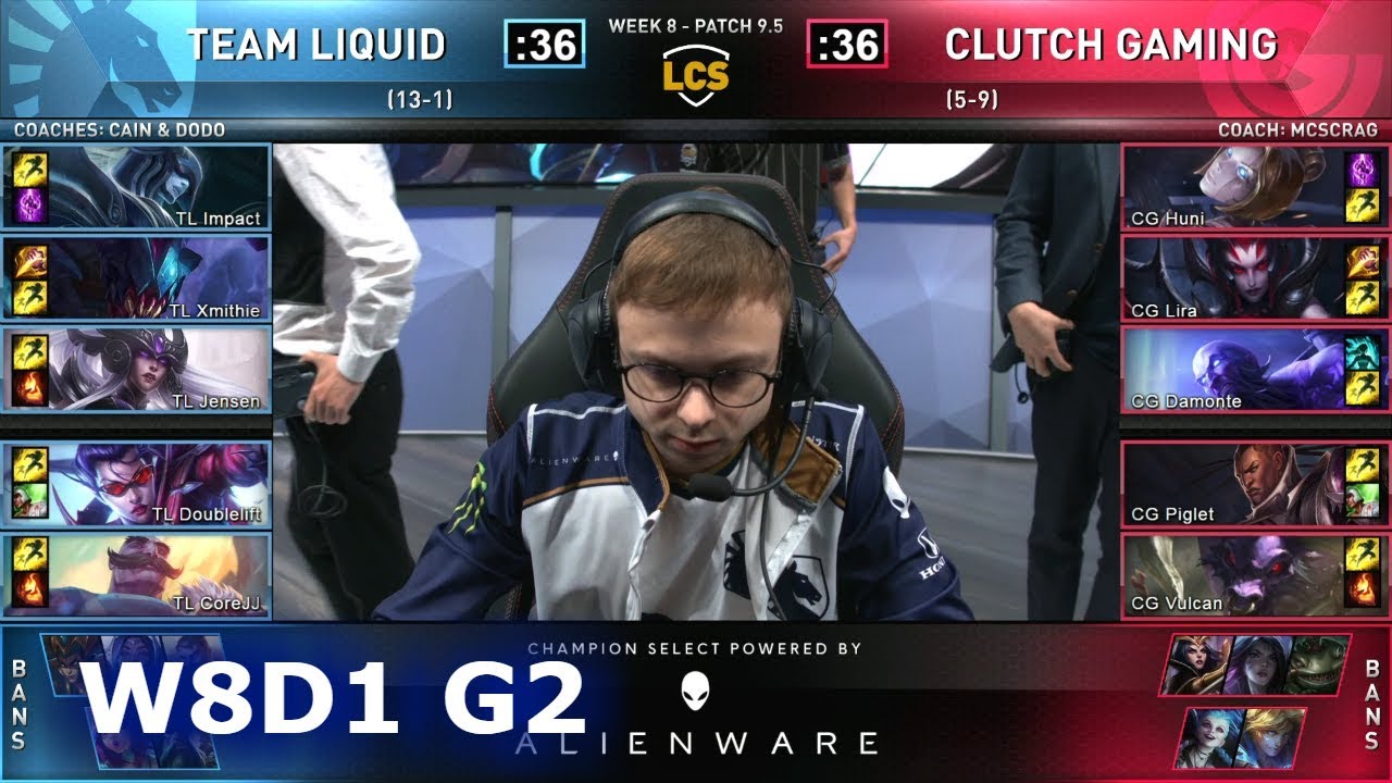 TL vs CG | S9 LCS Spring 2019 Week 8 Day 1 | Team Liquid vs Clutch Gaming W8D1