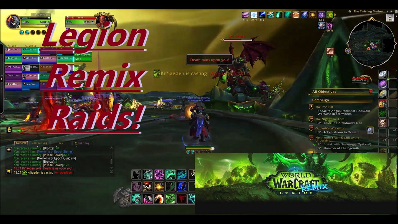 Getting Carried in Legion Remix Mythic Raids