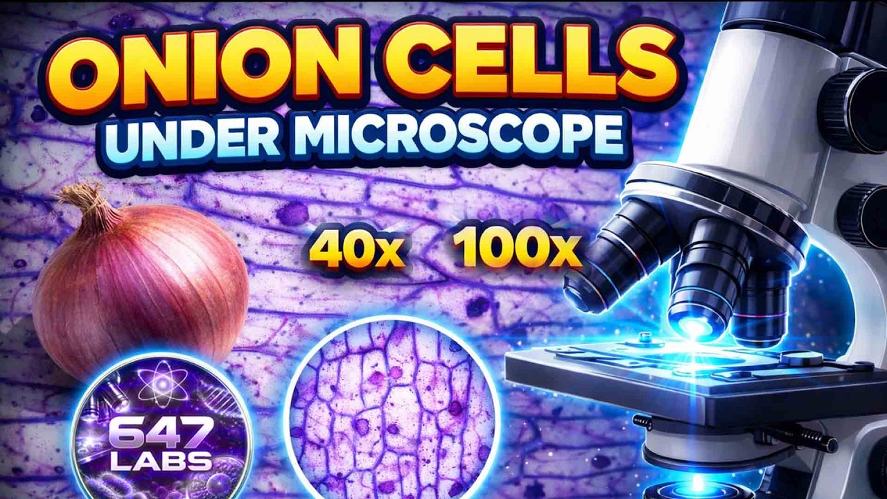 What Does an Onion Look Like Under a Microscope? | 40x 100x @647labs