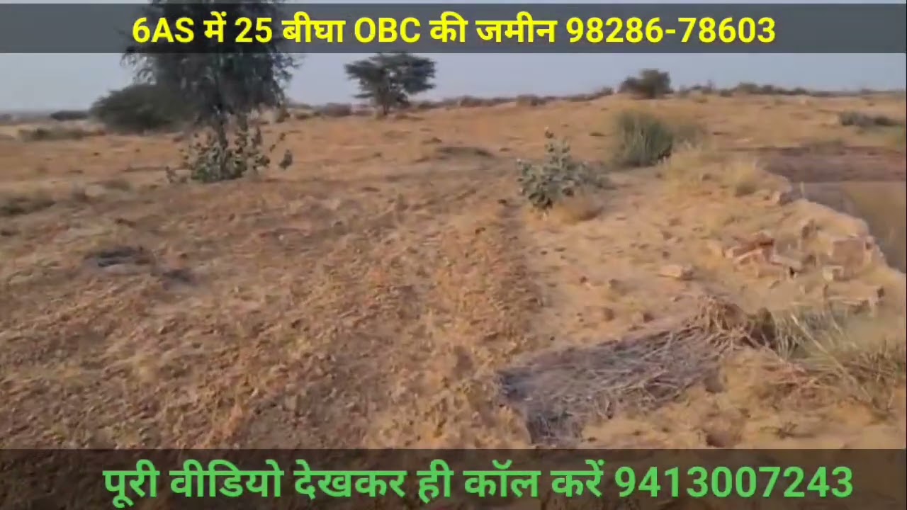 6As में 25 बीघा जमीन OBC की बढिय़ा जमीन 98286-78603 #openjamin #hariyana #punjab #ganganagar