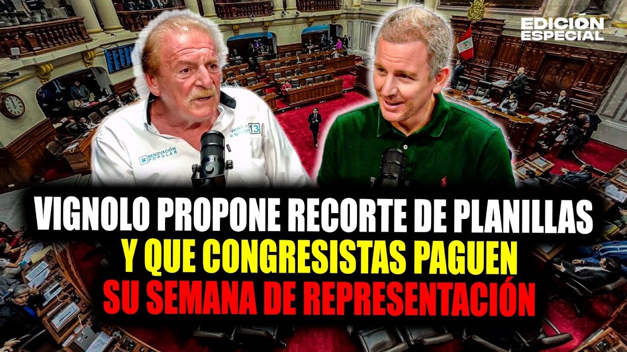 César Alfredo Vignolo propone recortar el Congreso y eliminar privilegios. 