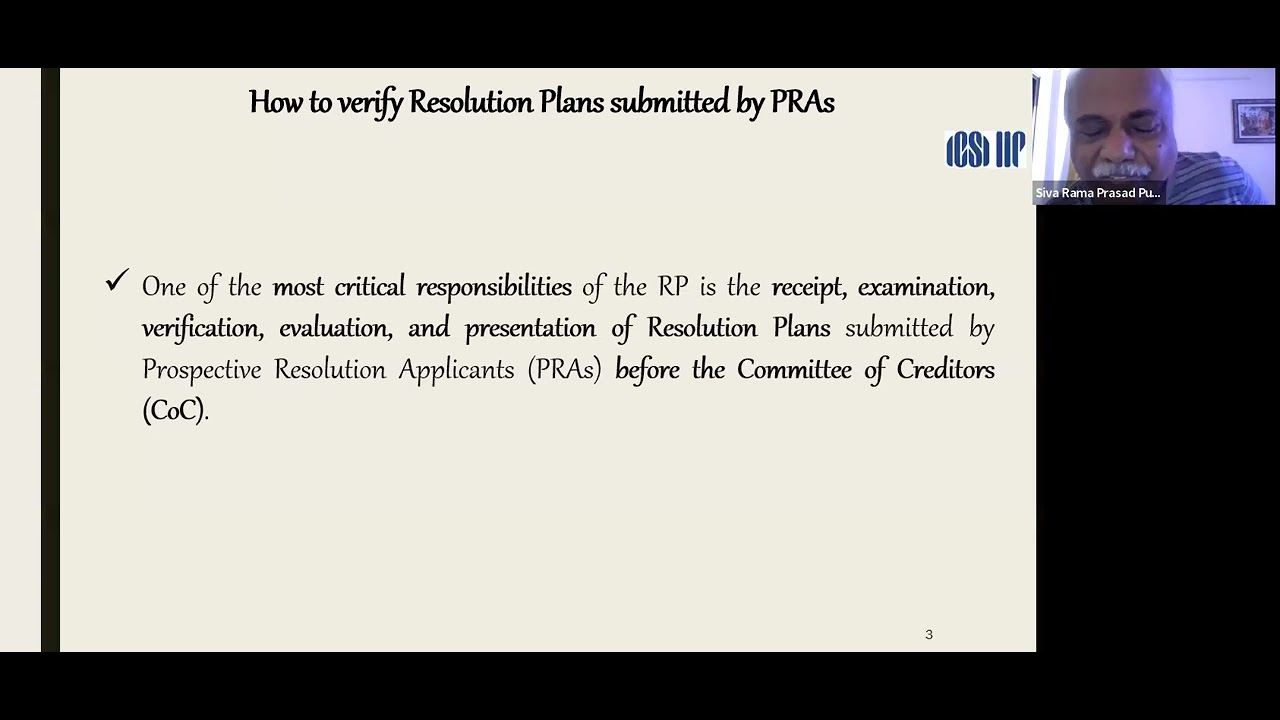IBC Series - XXII | How to verify Resolution Plans submitted by PRAs