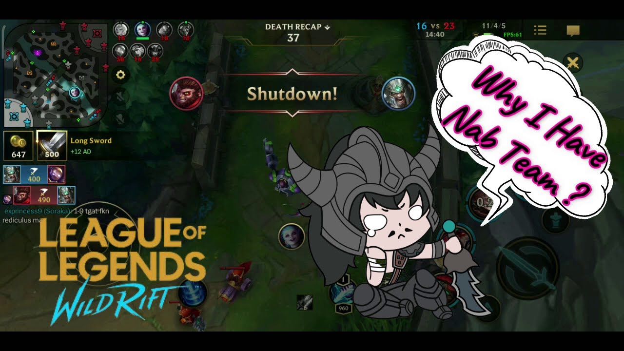 tryndamere - wild rift - with feeder team - can tryndamere win [full gameplay]