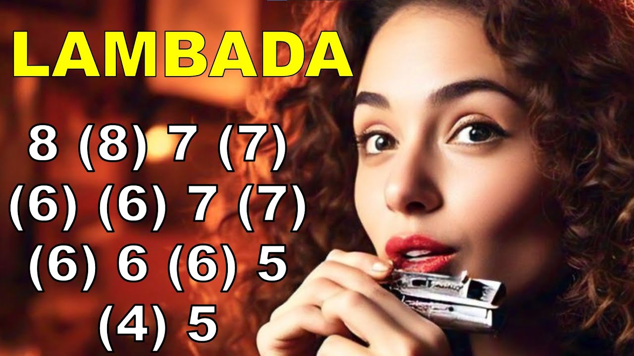 LAMBADA HARMONICA ( C DIATONIC ), ARM&Oacute;NICA C, TABS, BLUES HARP C, GAITA DE BOCA C, MUNDHARMONIKA
