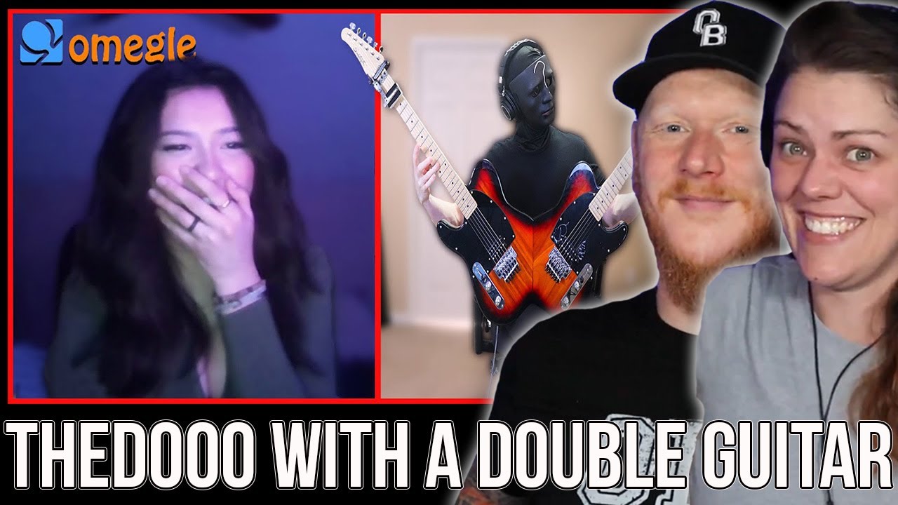 COUPLE React to TheDooo BLOWS MINDS on Omegle with a DOUBLE GUITAR | OFFICE BLOKE DAVE