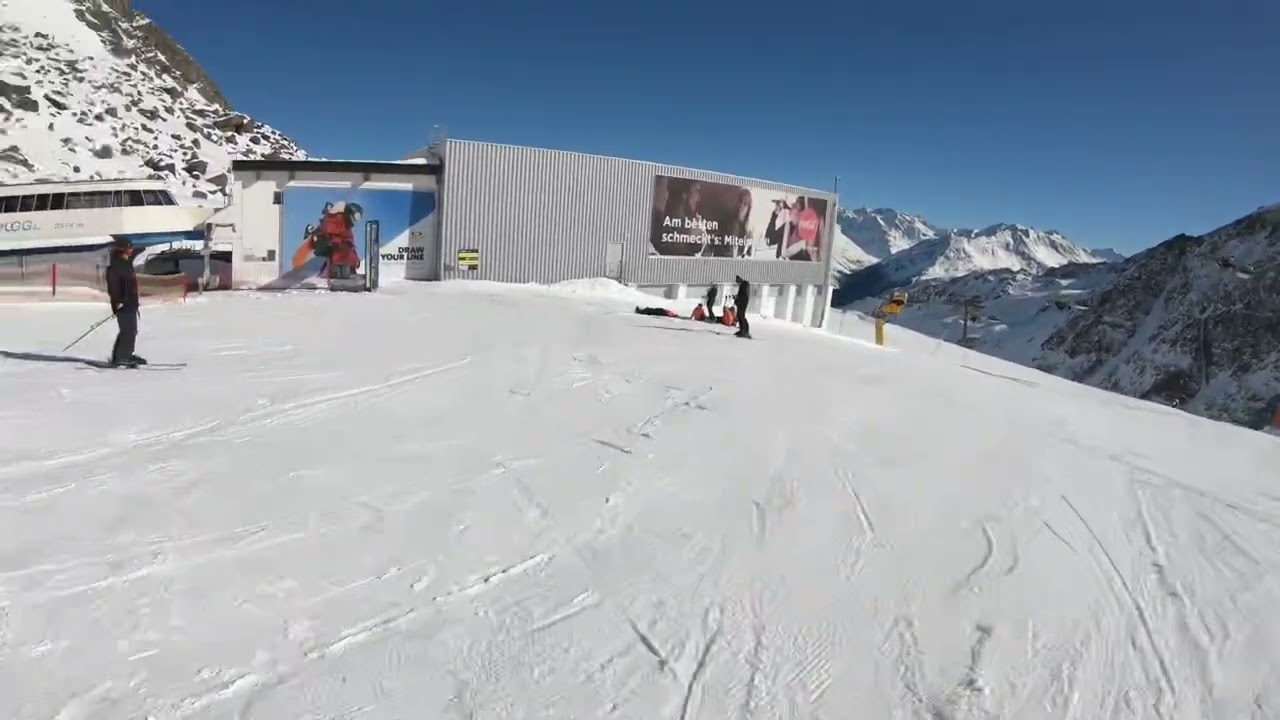 Sölden, Austria - BLUE Slope 24 - Einzeiger Lift - GoPro - 4K