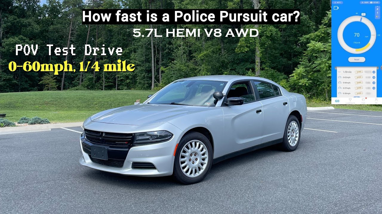 How Fast is a Police Pursuit Car? 2019 Dodge Charger Police 5.7 AWD - POV Test Drive