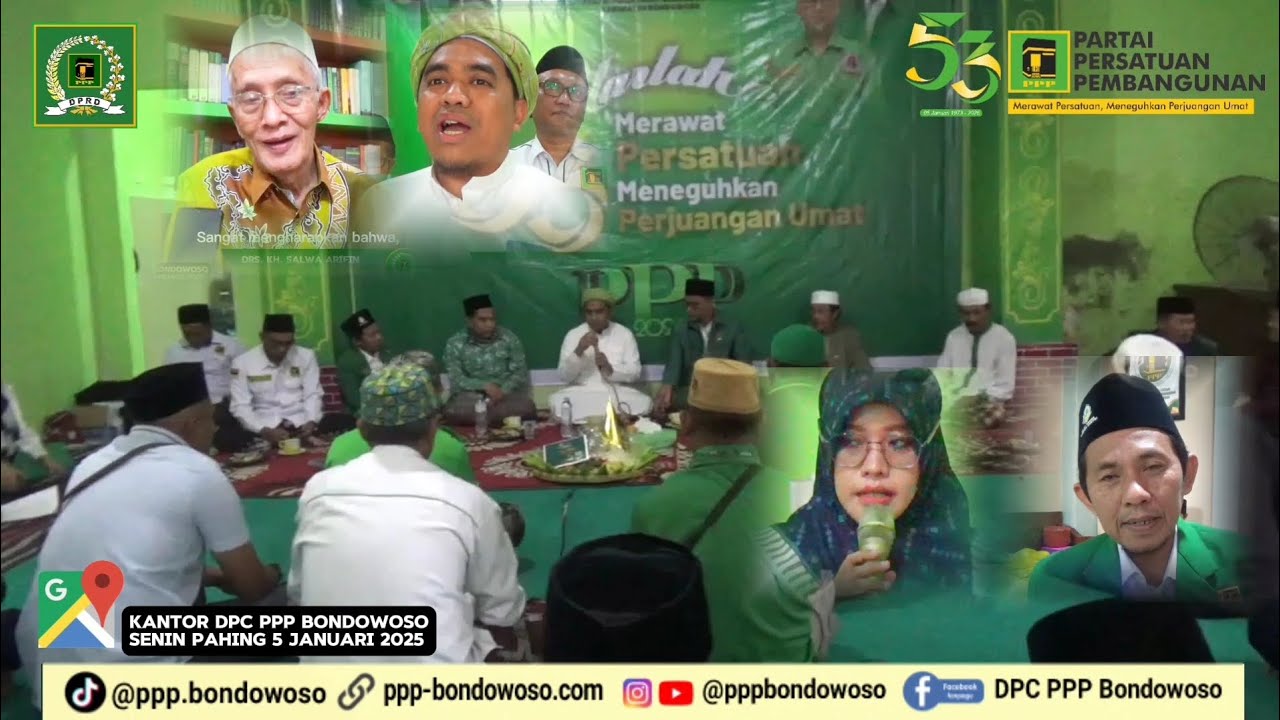 Rangkaian Giat Harlah ke 53 PPP di Kabupaten Bondowoso