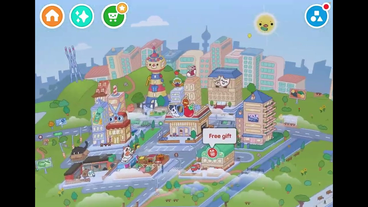 A Toca Boca video of a girl having a baby boy