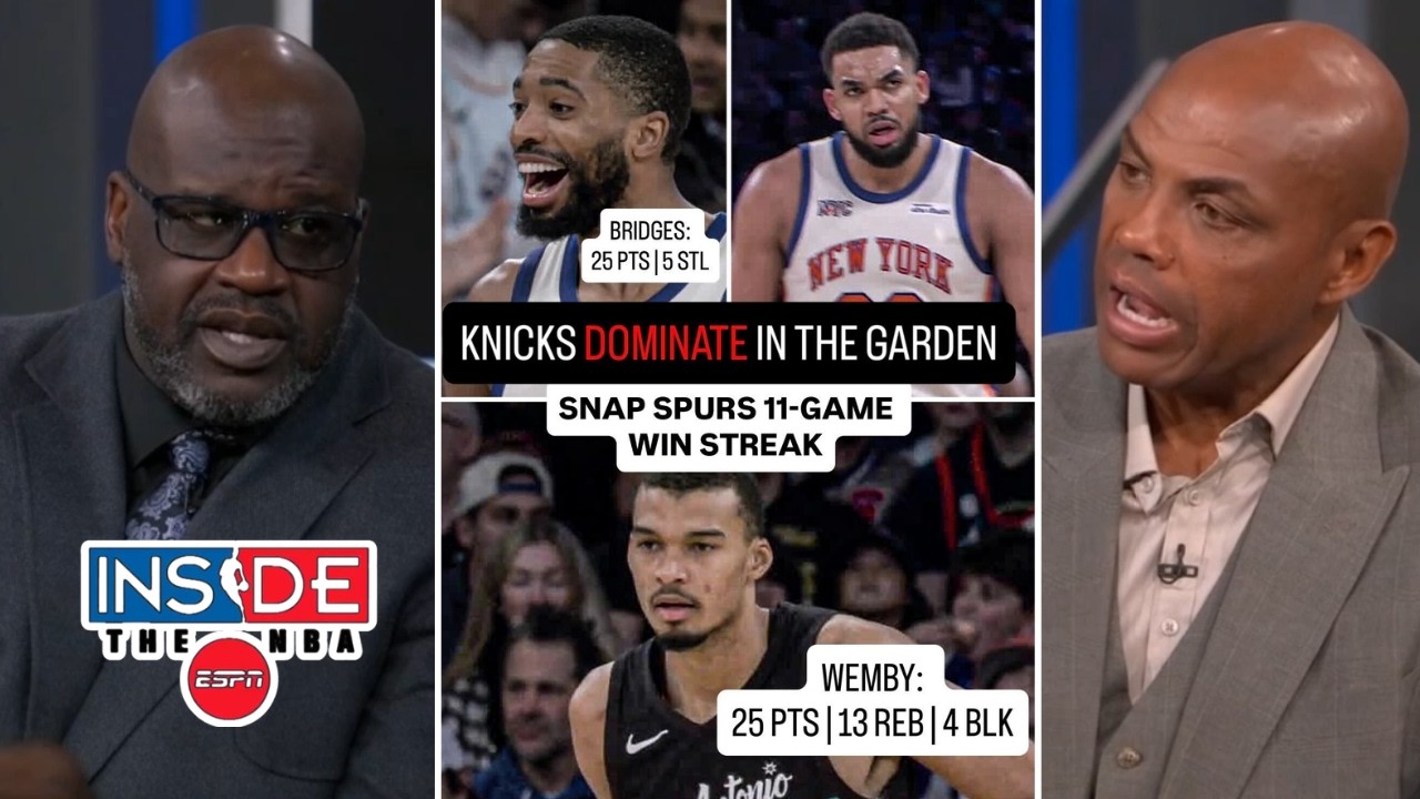 Inside the NBA | Shaq & Charles Barkley react to Brunson, Knicks destroy Wemby & Spurs 114-89 at MSG